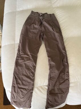Women’s Size 4 Lululemon mid rise dance studio pants-Light Brown